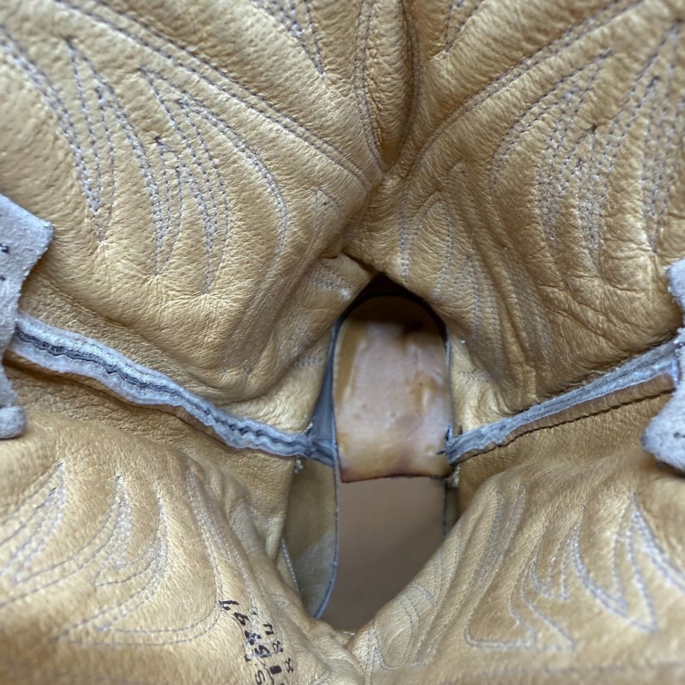 Frye Suede Western Heeled Boots in Taupe - Picture 10 of 11
